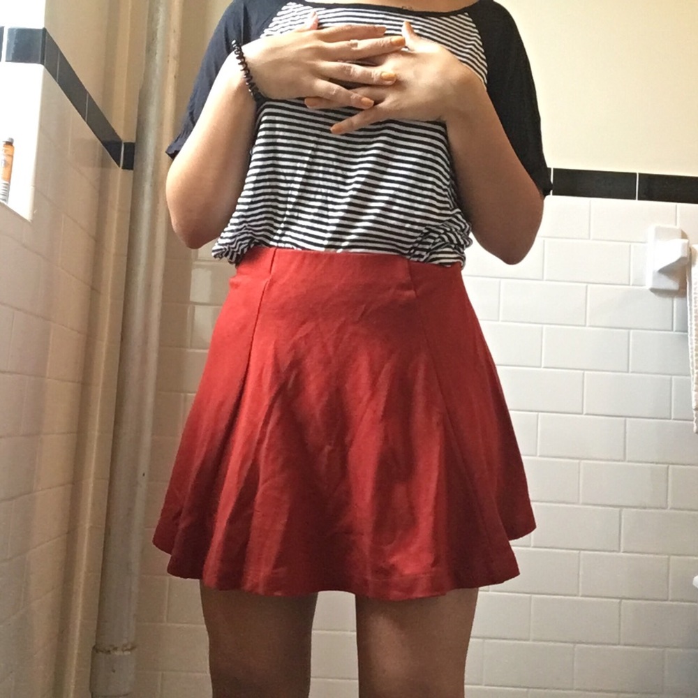 Red skirt